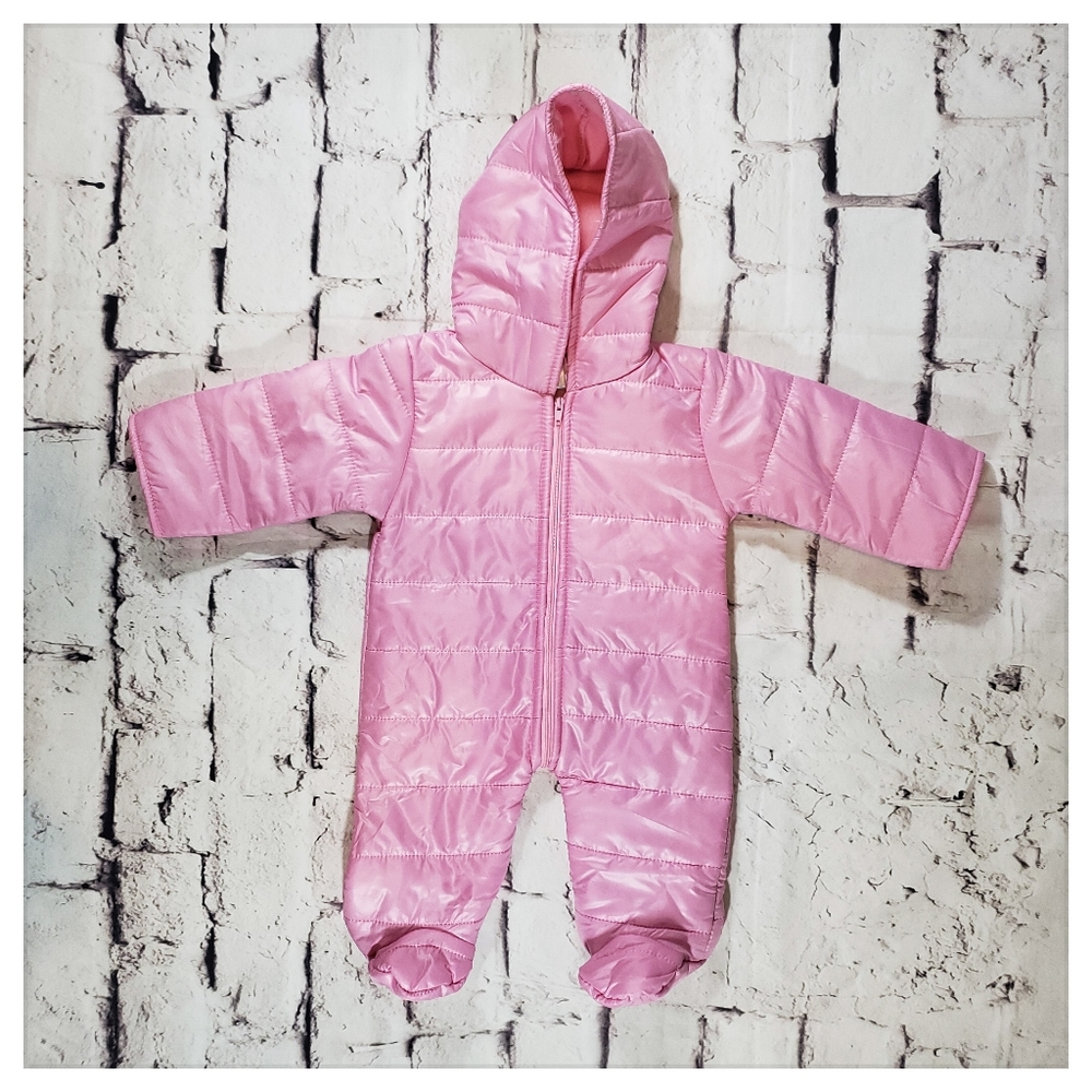 Baby Girl Footed Onsie Winter Jacket